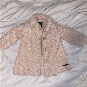 Calvin Klein Blush Pink Faux Fur Jacket
